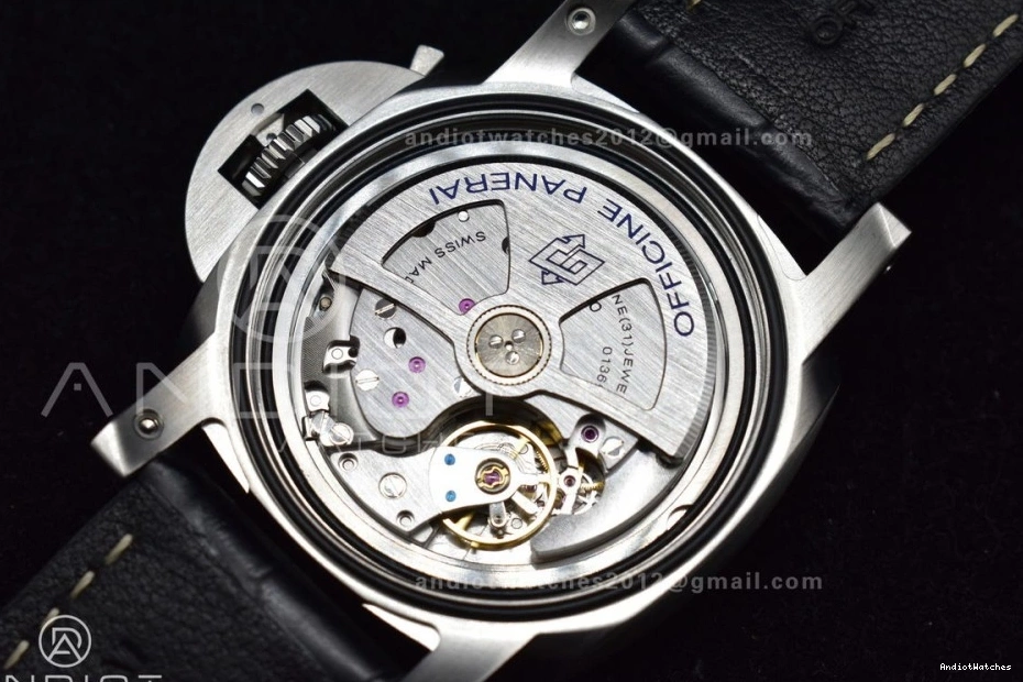 P.9010 PAM1312 Black TimelessDesign Clone Edition Dial SBF Leather Best Strap on 1:1 Black 440 0517